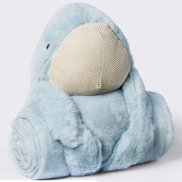 Cloud Island Other - Cloud Island Baby Blanket With Large Soft Whale Plush Toy Blue Nursery Baby Gift